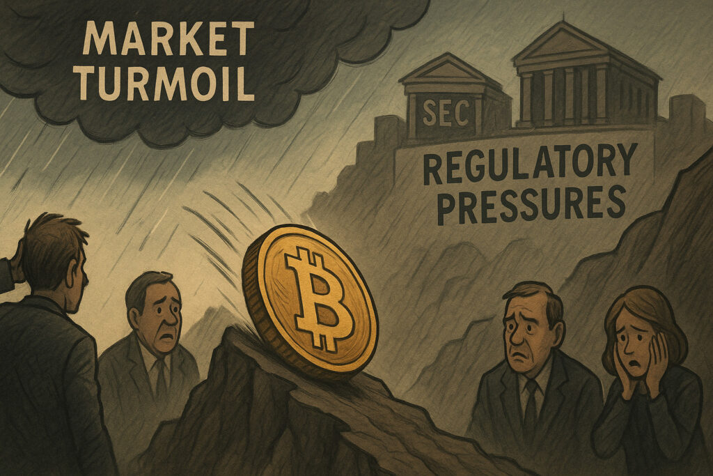 Bitcoin slides below $60k amid risk off sentiment and regulatory fears