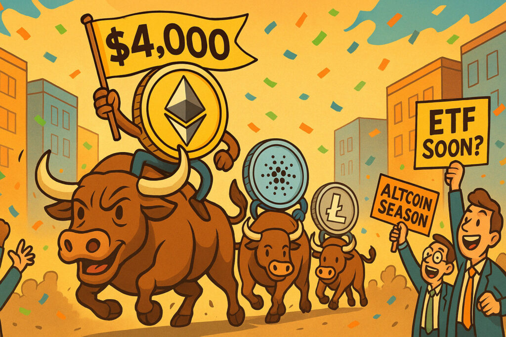 Ethereum tops $4,000 amidst altcoin rally and etf speculation