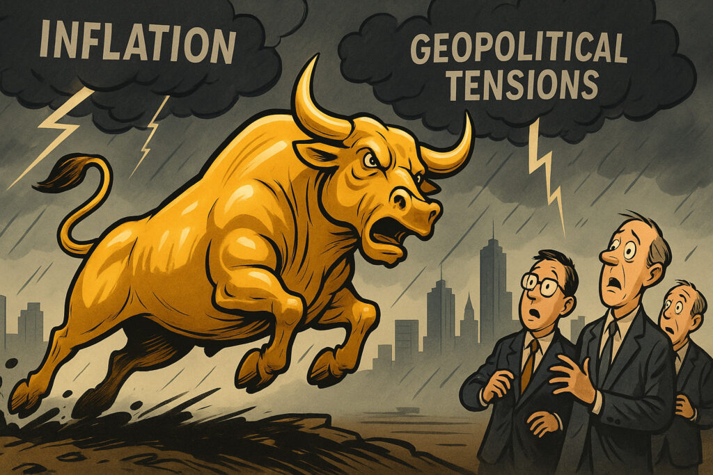 Gold breaks 2300 as inflation and geopolitical fears intensify