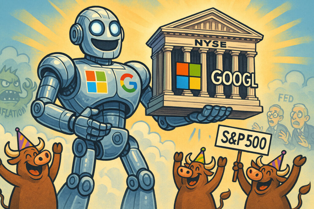 S&p 500 rallies after solid earnings from microsoft and alphabet