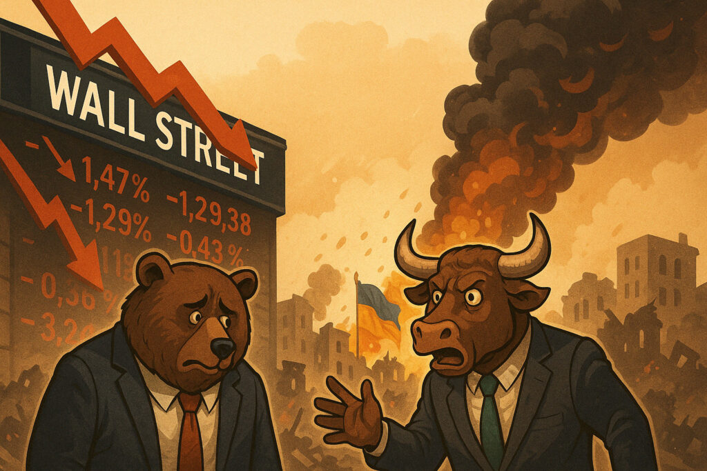 Wall street edges lower as geopolitical risks reignite in ukraine