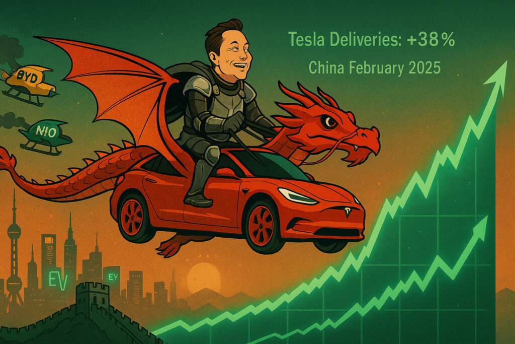 Tesla stock rallies on strong ev delivery numbers from china
