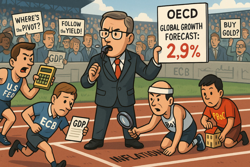 Oecd cuts global growth forecast to 2.9% amid policy divergence