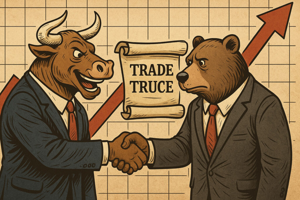 Stocks cap may with 6.3% gain as trade truce fuels market momentum