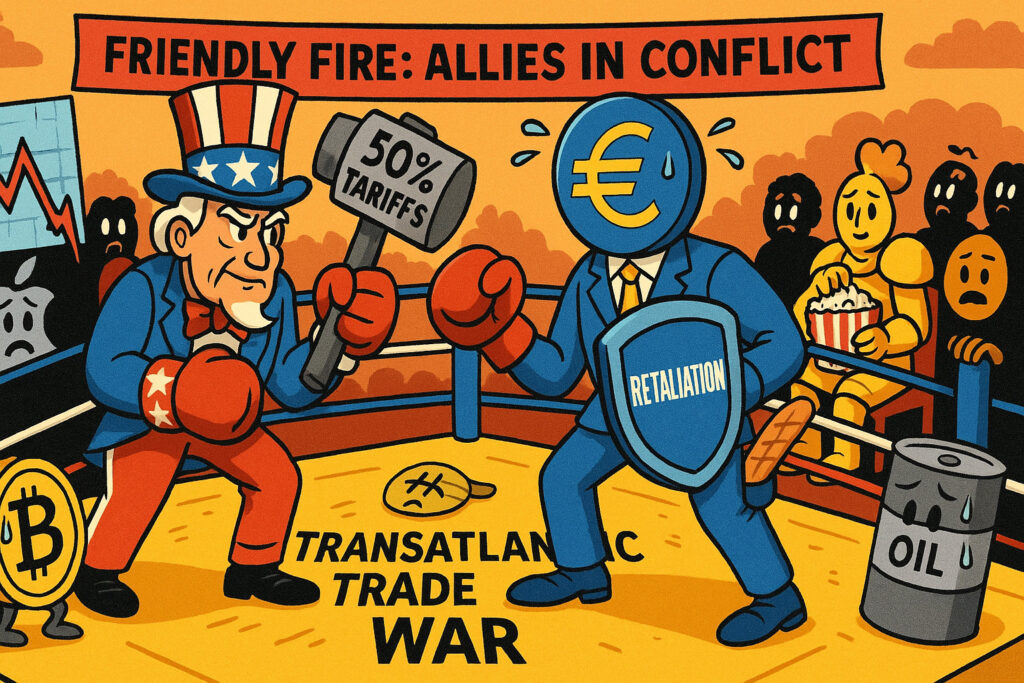 U.s. threatens 50% tariffs on eu goods markets brace for trade clash