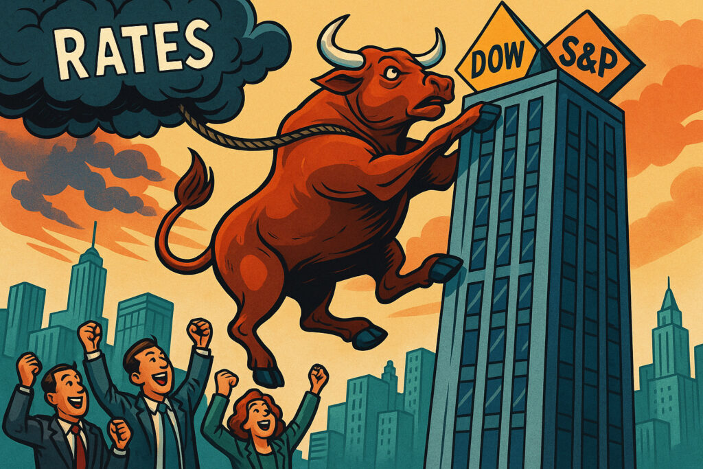Dow and s&p 500 hit intraday records as u.s. markets defy rate jitters