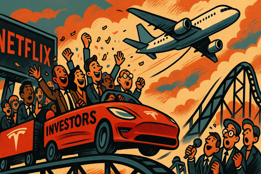 Earnings momentum builds tesla, netflix, and united airlines set market tone