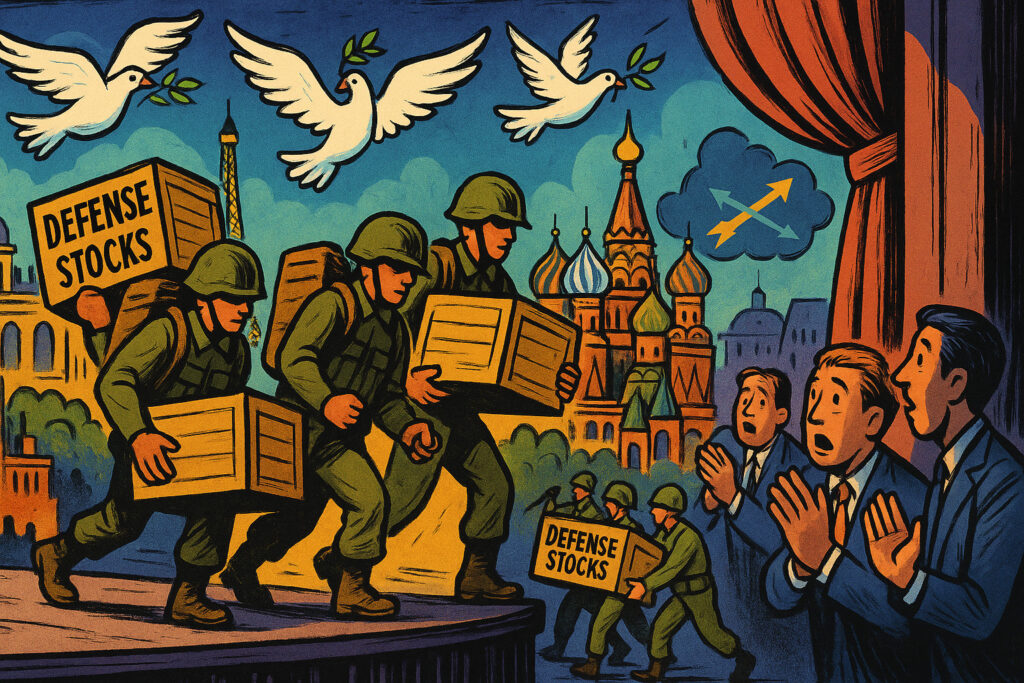 Europe embraces peace hopes as defence stocks tumble and wall street pauses