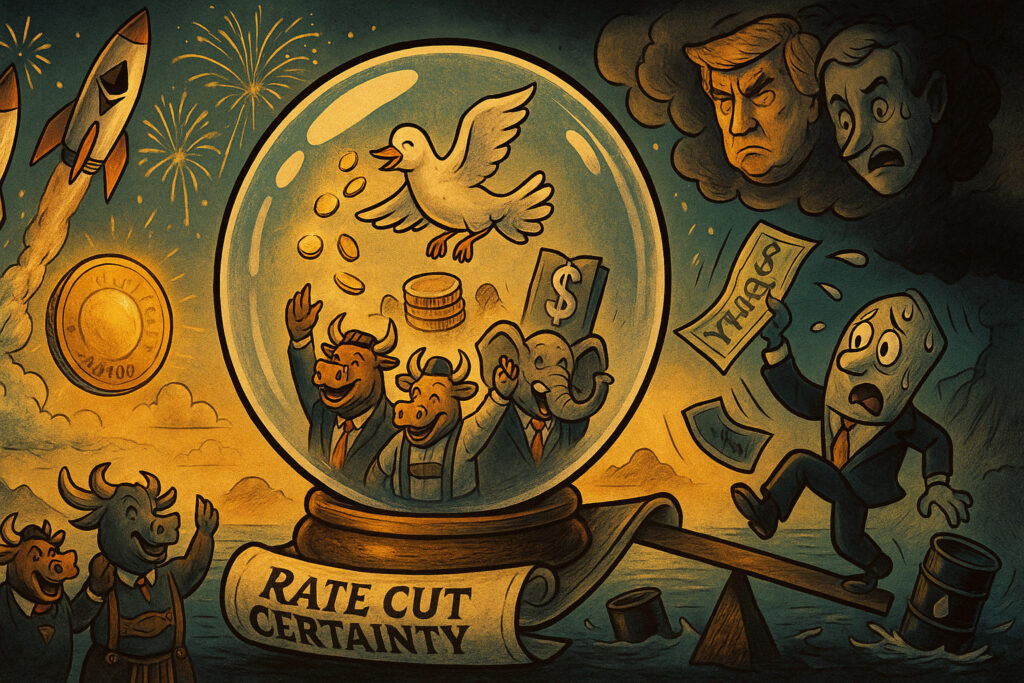 Markets surge on mild cpi, dollar slumps, cryptos and gold rally — india steadies under global optimism