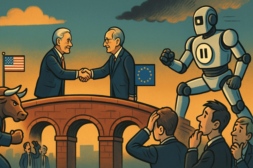 U.s.–eu trade accord and meta’s ai pause weigh on market confidence ahead of jackson hole