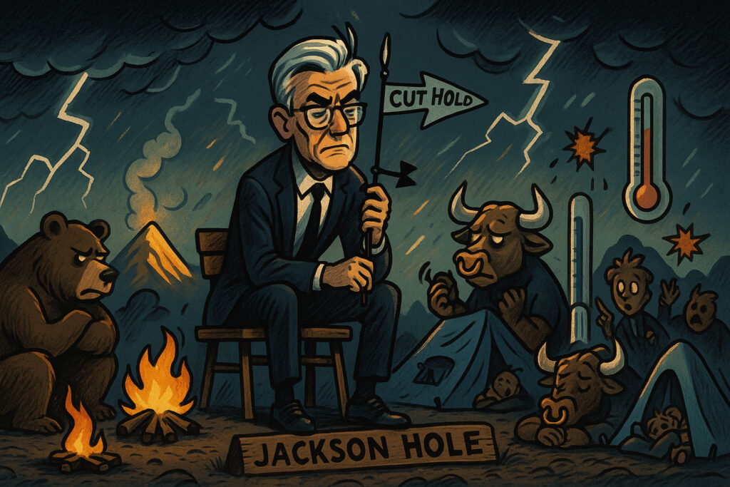 Wall street stabilizes after gold surge and tariff shock; focus shifts to powell at jackson hole
